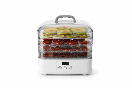 Compact 5-Tray Food Dehydrator for Fruits Vegetables and Jerky