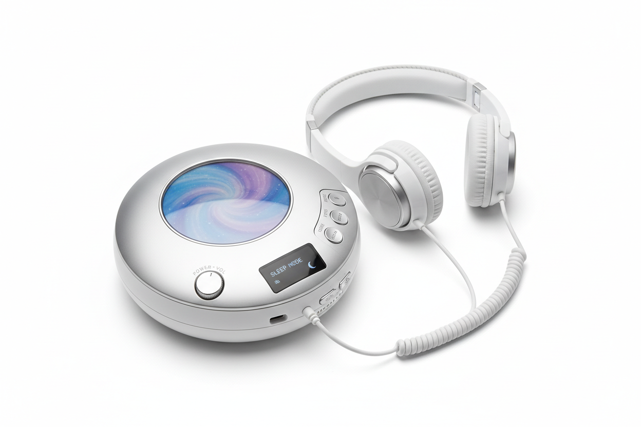 Portable CD Player for Sleep and Relaxation with Headphones